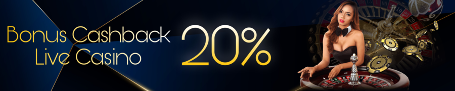 <p>Bonus Cashback Mingguan Live Casino 20%</p> <p><br></p>